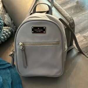 Kate spade mini backpack gray